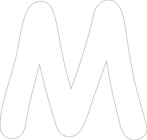 Kleckerliese Buchstaben Aufkleber 40 cm Einzel – seidenmatte Alphabet Sticker A–Z für Kinderzimmer, Wand, Tür, Möbel & Auto – selbstklebend & konturgeschnitten – M – Farbe Weiß