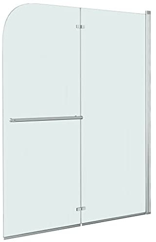 Kangmusi Faltbare Duschkabine 2 Paneele ESG 120 x 140 cm, kangmusi144677