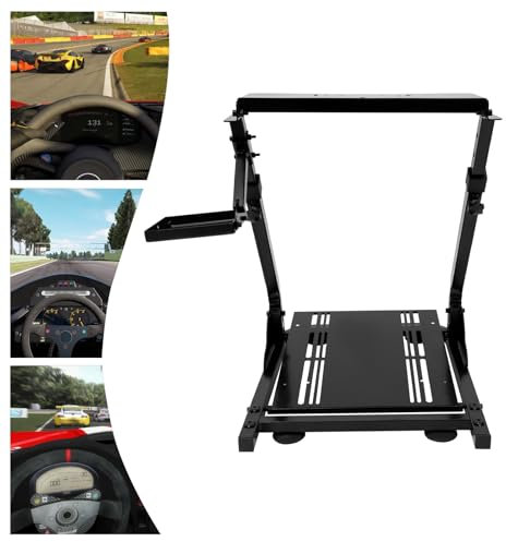 gegeweeret Lenkradständer Verstellbares faltbare Design,Fahrsimulator Rennsport Gaming Gear Halterung, für Logitech G25, G27, G29, G920, G923