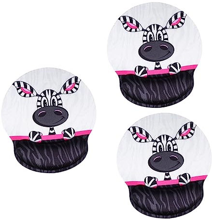 DIYEAH 3 Pièces tapis de souris poignet bloc d'ordinateur adorable tapis de souris original caoutchouc repose-poignet thème animalier