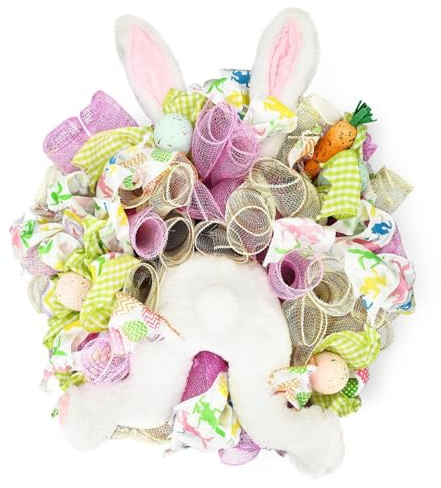 Chaies Osterhasenkranz, Osterkränze für Haustür | Bauernhofkranz mit Hase und Eiern - Festivalkranz mit Karotte, Innen- und Außendekoration zu Ostern