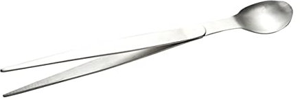 Cabilock Kleiner Probierlöffel Aus Edelstahl 304 Koch Löffel Mit Essstäbchen Pinzette Kompakt Und Rostfrei Für Küche Hotel Und Restaurant 20,5cm