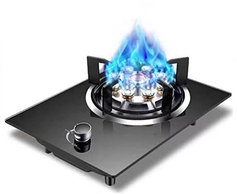 Fornello a Gas a bruciatore Singolo da 32 cm, fornello a Gas da 5,2 kW, fornello a Gas da Incasso, Cucina, pentole con FFD e portapentole in ghisa (B GPL)