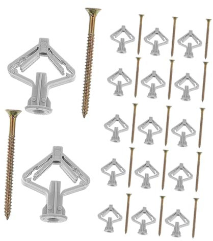 Gatuida 50sets Autoperforanti Per Cartongesso Kit Di Ferramenta Assortito Con Per Pareti Cave Muro e in Plastica e Acciaio