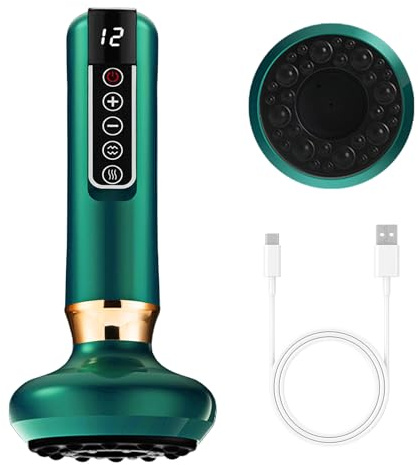 Handheld Cellulite Massager, Cellulite-Massagegerät, Schröpfmassagegerät Gegen Cellulite, Anti Cellulite Massagegerät mit 12 Gängen, Verstellbares Handmassagegerät für Bauch, Taille, Arme, Beine
