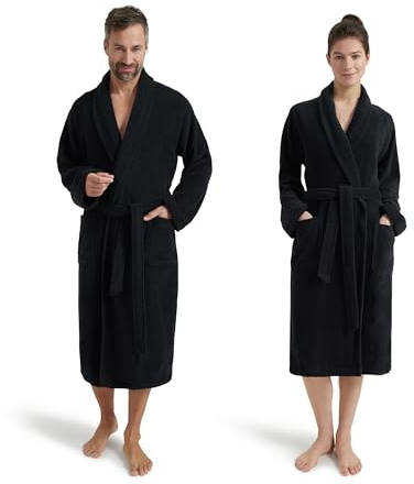 Möve Unisex Homewear Schalkragenmantel Basic Schalkragenmantel