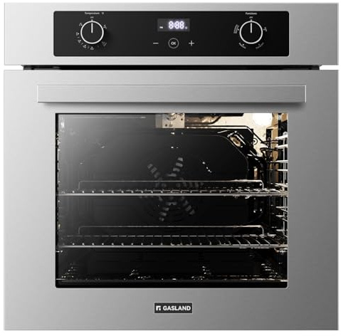 GASLAND 24 Inch Gas Wall Oven, ETL Certified Natural Gas Oven, Built-in Single Wall Oven, with Bake Broil Rotisserie Functions, Digital Timer and Convection Fan, 120V Cord Plug, Stainless Steel