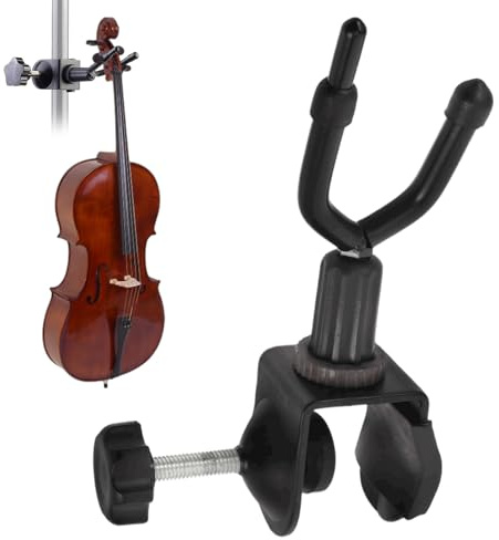 Der Geigenhalter für den Notenständer | Stabile Geigen und Bratschen Halterung Universal | Rutschfeste Halterung für Schlafzimmer Schule Bühne Aufführungen Spieler Übungen Auftritte Hobbyisten
