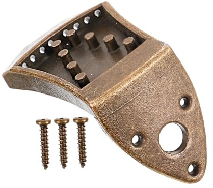 MOTHNUR Mandolin Tailpiece Replacement Alloy Bridge for Mandolin String Accessories with Golden Finish Improving Sustain Fixing Strings and Repair Shops