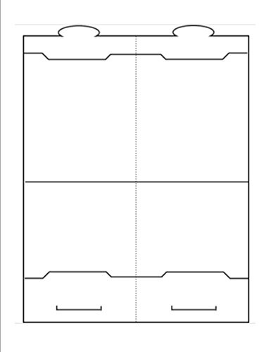 Print-Ready Tri-Fold Table Tent (3-3/4 x 4-1/4 folded), 2-UP, Perforated for Separation on 8-1/2 x 11 White 65lb Cover Paper - 100 Sheets (200 Table Tents)