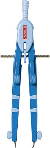 Brunnen 104954090 Schnellverstellzirkel Länge: 170 mm, im bruchsicheren Kunststoffetui mit transparentem Deckel, azur Colour Code „Peak 4“ (für Kreise bis Ø 38 cm)