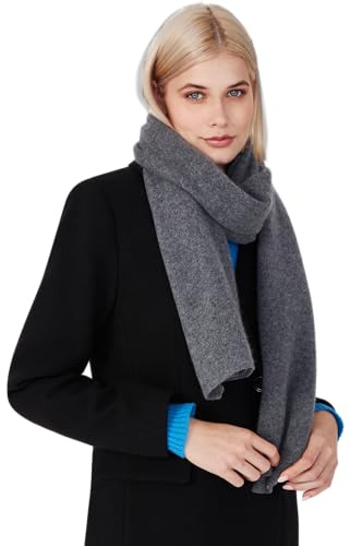 Style & Republic Kaschmir Schal Damen aus 100% Cashmere - dein kuscheliger Premium Schal für stilvolle Herbst- & Winter-Momente - Grau