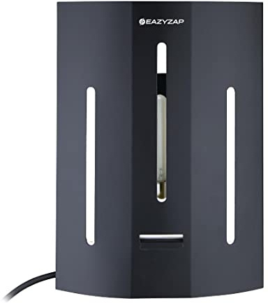 Eazyzap Glue Board Fly Killer in Black Metal with Infra Red Lighting - Wall or Shelf Mounted - H 325 x W 236 x D 122 mm - 13W - 50m² Coverage