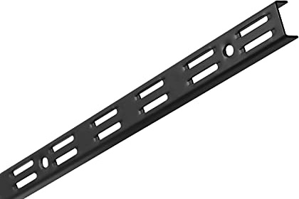 Element System Wandschiene 2-reihig, Stahl Lochabstand 32 mm, Dekor: schwarz matt Länge 2060 mm, RAL 9005