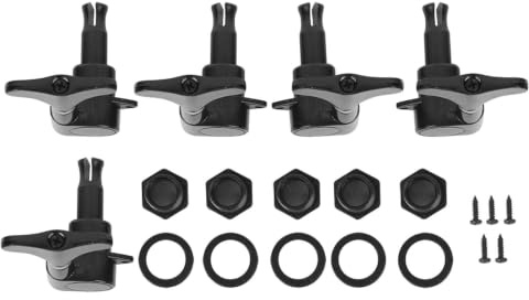 Gitarren Mechaniken, 5-saitige Zinklegierung Sealed Bass Akustische E-Guitar Stimmwirbel Tasten Mechaniken Knöpfe Mechanische Stimmwirbel Gitarre Tuning Pegs Tuner Leitet Ersatzteile für Jazz Bass