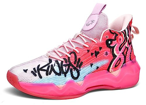 Zapatillas de Baloncesto Altas para Hombres Zapatillas de Baloncesto Transpirables Zapatillas de Baloncesto Antideslizantes Zapatillas Deportivas Ligeras