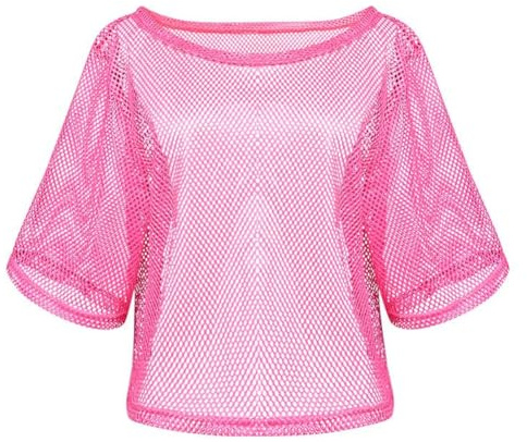 Aomig Costumi accessorio Anni '80 Neon Maglietta Rete, Vestiti accessorio Donna Feste Tema Carnevale Natale & Cosplay