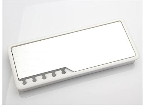 Desk Table Grommet Table Outlet Line Hole Cover Alloy Desk Cable Grommet Office Furniture Hardware Rectangular Threading Box with Wire Clip Holder Desk Cable Grommet (Color : White)