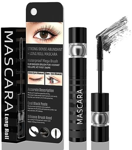 HOUSN Wasserfeste Wimperntusche, Schwarze Wimperntusche Für Voluminöse und längerwirkende Wimpern, für extrem lange Wimpern, für Kurze Wimpern, Verlängerung, Volumen und Länge
