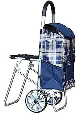 VONGAZ Einkaufstrolley Einkaufswagen Shoppingtrolley Einkaufswagen, Faltbar, Einkaufswagen, Treppensteigerwagen, Großes Fassungsvermögen, Leicht Zusammenklappbar Treppensteiger Trolly Einkaufswagen