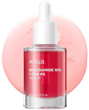 ANUA Siero al 10% di niacinamide + 4% di acido tranexamico, ceramide, acido ialuronico, vitamina B12, colore naturale, per pelle sensibile, pelle di vetro coreana, senza profumo (30 ml / 1,01 fl.oz.)