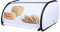 HOMSFOU 1stk Brot-box Brot Aufbewahrungsdose Rollbrotkasten Toast Brotkasten Brot Aufbewahren Schreibtisch Container Vintage Brotkasten Eisen Brotkasten Halterung Selbstgemacht Weiß Metall
