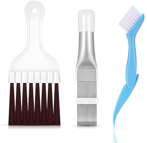 Lot de 3 peignes de nettoyage pour climatiseur, pompe à chaleur, sèche-linge, peigne de nettoyage pour climatiseur, évaporateur