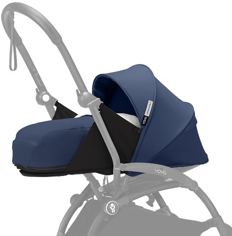 Stokke YOYO 0+ Newborn Pack, Air France Blue - Includes Mattress, Extendable Canopy & Five-Point Harness - Requires YOYO Frame (Sold Separately)