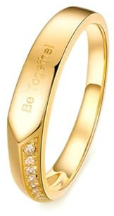 KnSam Gold Au750 18K Ring, Be Together Eheringe mit Moissanit in Ovalschliff, Gelbgold 750 Freundschaftsringe Verlobungsring Echte Goldschmuck