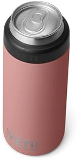 YETI Rambler Colster Slim Isolant de canette en acier inoxydable, rose grès, 250 ml