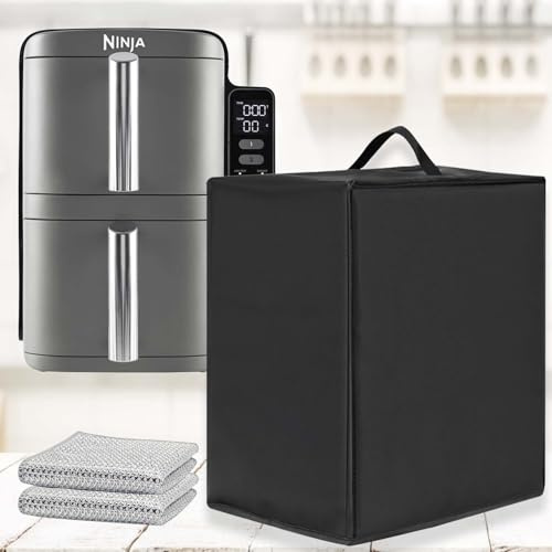 Hitzebeständige, Wasserdichte, Staubdichte Abdeckung für Ninja Foodi MAX Dual Zone Air Fryer AF400EUCP 9,5L, AF500EU 10,4L, Airfryer Combi 7000 Séries XXL 8,3 L (HD9875/90) (Gestapelte)