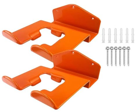 F Fityle Colgador de hierba montado en la pared, estante para cortadora de césped, ganchos de Metal resistentes para garaje, almacenamiento para mangueras y