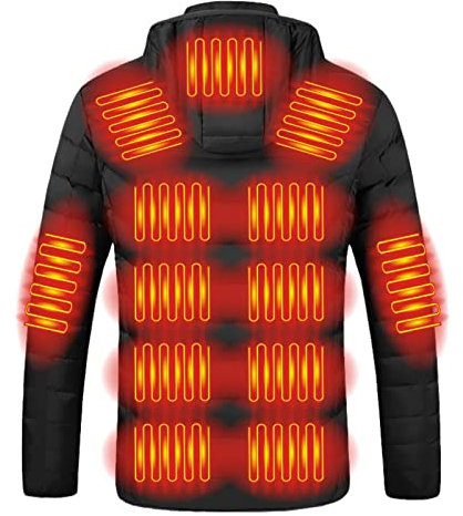 Zeiayuas Gilet Chauffant Homme Femme Hiver Veste Chauffante Électrique USB Vêtement de Chauffage avec 19 Zones de Chauffé 4 Températures Réglables Impermeable Lavable Gilet Chaud pour Moto Chasse