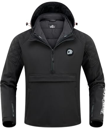 IRON JIA’S Giacca Moto uomo per Tutte le Stagioni Spalline e gomitiere CE Fodera Rimovibile per Proteggere dal Freddo e dal Vento XL