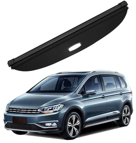 MWWYSF Einziehbare Laderaumabdeckung, für VW Touran 2016-2021 einziehbare gepäckraumabdeckung für den Kofferraum gepäckraumabdeckung