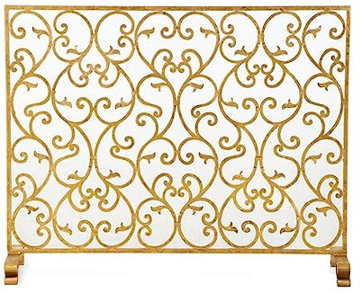 CCKUHN Pare-étincelles en Fer forgé pour cheminée Pare-étincelles en Fer forgé pour cheminée de Salon avec Grille Décoration d'écran de cheminée pour la Maison Écran de cheminée Moderne