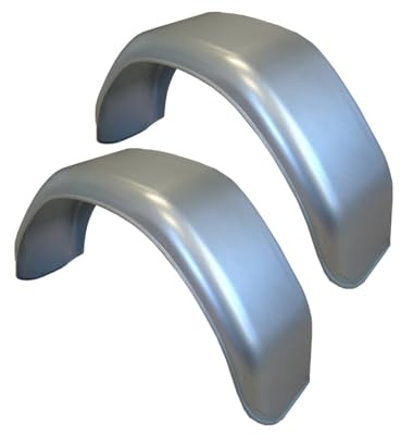 HGW Paar Kotflügel Stahlblech verzinkt für Pkw-Anhänger, einachsig – 200 mm Breite, 680 mm Spannweite