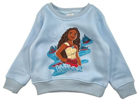 Disney Vaiana-Sweatshirt, Bequeme und stilvolle Kleidung, von Vaiana inspiriertes Design, ideal für Kinder, Blau, 5 Jahre