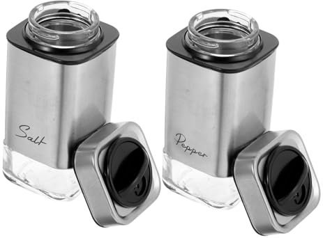 KOCKSHION 2pezzi Dispenser Per Inossidabile Con Versamento Regolabili Contenitori Per Condimenti Per Cucina e Ristorante Bottiglie Per Spezie e Aromi