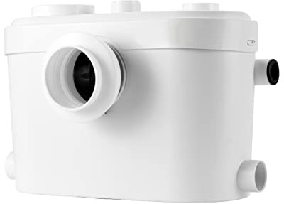 Sanitary Pumps Macerator Pump for Sanitary Toilet Shower Sink Waste 3 in 1 Carbon Filter 750 Watt IP55 Rated P750A,White
