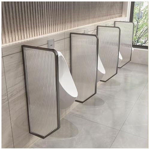 FLEPYHB Urinal-Trennwand für Die Toilette, Wandmontierte Urinal-Sichtschutzwand mit Gehärtetem Glas, Urinal-WC-Trennwand für Männer für Schulen, Hotels