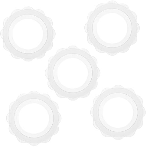 MUSISALY 5pcs Anneau en Silicone Souple Blanc, Couverture Mammaire Respirante et Antidérapante, Protection pour Allaitement à Domicile en Été, Accessoires Confortables pour Mères