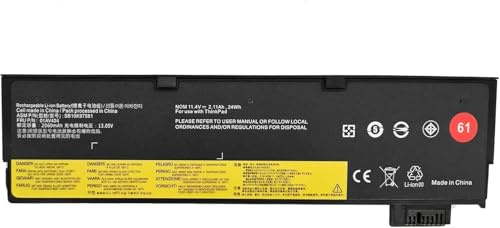 24Wh 61 01AV490 Laptop Battery Compatible with Lenovo ThinkPad T570 T470 T480 T580 A485 A475 P51S P52S TP25 Series SB10K97580 01AV452 SB10K97597 01AV423 01AV422 SB10K97579 01AV424 11.4V