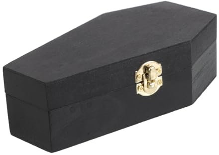 SUPVOX Boîte à Cendres Animaux Bois de Cercueil Urne Commémorative pour Animaux de Compagnie Décoration Halloween Récipient Funéraire Gothique Coffre à Bonbons à Thème Halloween