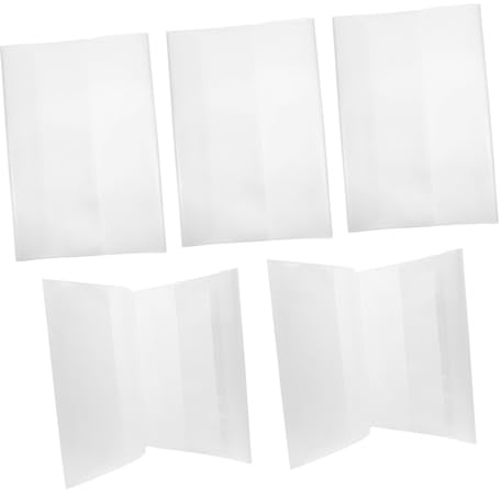 DINHEAROM 5 pezzi Pellicola Protettiva per Libri Copertine in Plastica per Quaderni e Esercizi Copertura Resistente e Riutilizzabile per Scuola