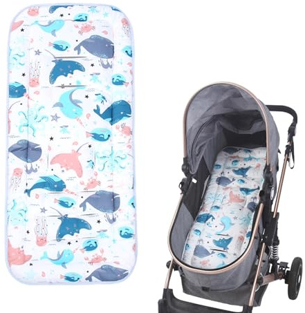 Materassino Passeggino Universale,Coprisedile per Passeggini,Copriseduta Passeggino Cotone,Fodera per Seggiolino per Passeggino,Riduttore per Passeggino Neonato Universale,Cuscino Passeggino