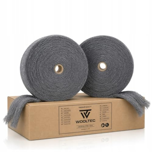 Stahlwolle 2kg Grad 0+00 – Reinigen Polieren Renovieren Metall Holz WOOLTEC | Flexible Faserstruktur für präzise Oberflächenarbeiten