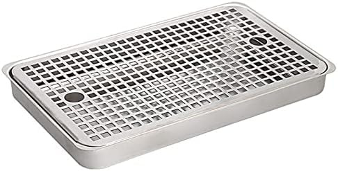LVSEWOA Beer Drip Tray Stainless Steel Drip Tray,Back Bar Drip Tray Kegerator Beer Drip Trays,No Drain,for Home Brew Bar Pub/30Cm