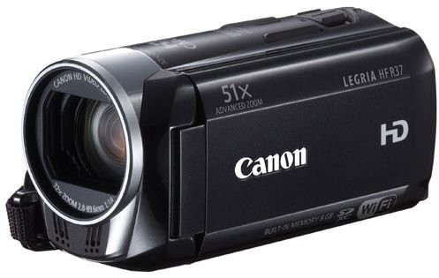 Canon Legria HF R37 Camcorder 51x Advanced Zoom Full HD CMOS Sensor 1080P Video Wi-Fi 3-Inch Screen Black (Renewed)