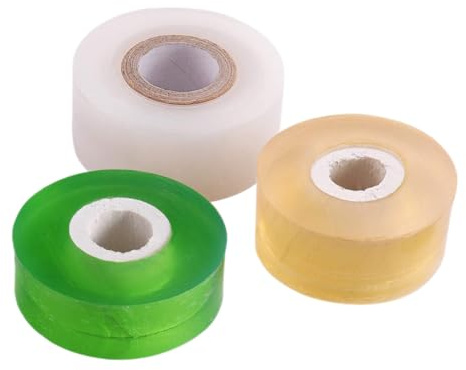 Didiseaon 3 Rollos Cinta para Injertos Elástica y Resistente al Agua para Árboles Frutales Film de Injerto Extensible y Duradero de Cinta para Injertar Jardinería Uso Perales
